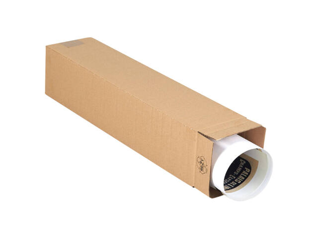 Vierkante koker formaat 1200x120x120mm bruin
