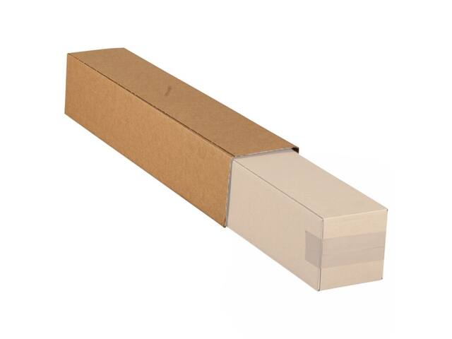 Vierkante koker formaat 750x126x126mm bruin