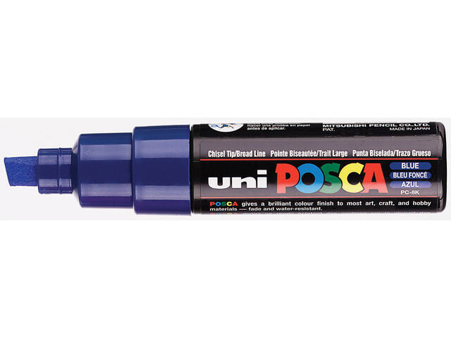 Paintmarker Uni POSCA PC8K B schuin donkerblauw
