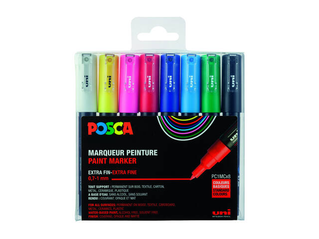 Paintmarker Uni POSCA PC1MC EF 8st assorti