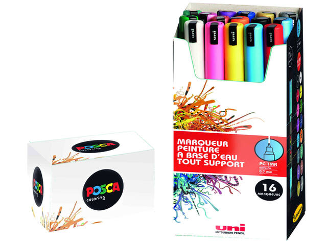 Paintmarker Uni POSCA PC1MR EF 16st assorti