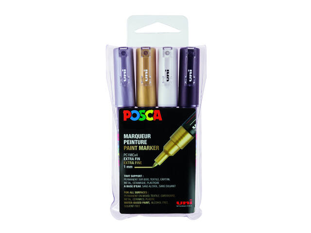 Paintmarker Uni POSCA PC1MC EF 4st assorti