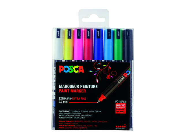 Paintmarker Uni POSCA PC1MR EF 8st assorti