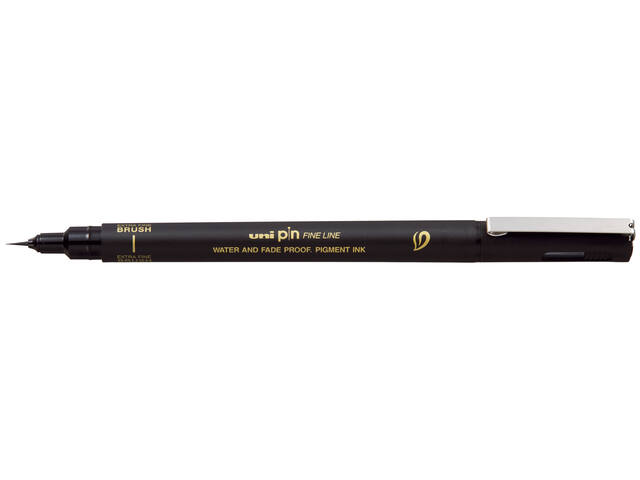 Fineliner Uni-ball Pin brush EF zwart
