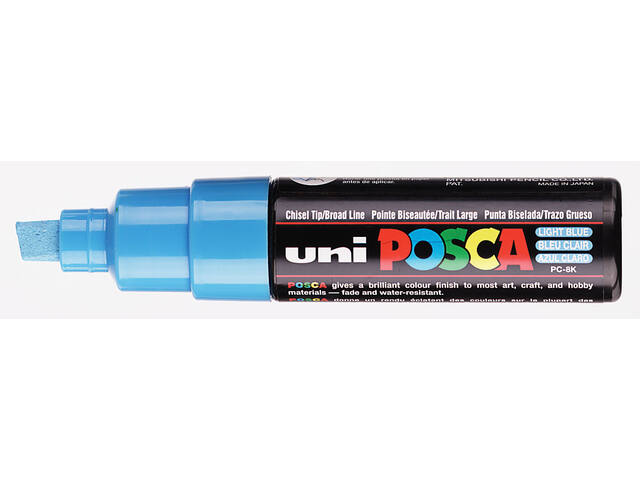 Paintmarker Uni POSCA PC8K B schuin lichtblauw