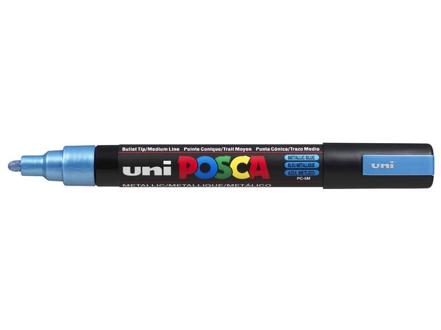 Paintmarker Uni POSCA PC5M M metallic blauw
