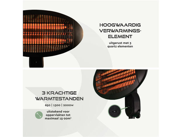 Terrasverwarmer BRASQ hangend elektrisch