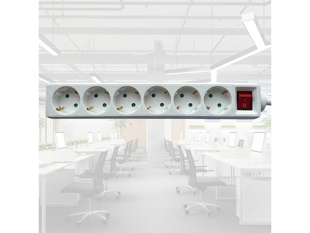 Stekkerdoos BRASQ  6 voudig 1.4 meter wit
