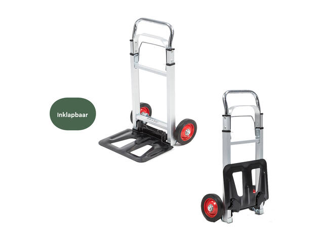 Steekwagen BRASQ inkapbaar stalen plateau 90 kg