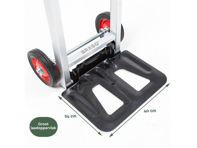 Steekwagen BRASQ inkapbaar stalen plateau 90 kg