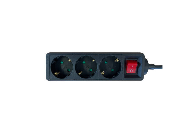 Stekkerdoos BRASQ  3 voudig 1.4 meter zwart