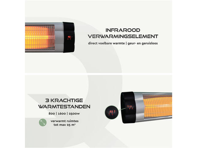 Terrasverwarmer BRASQ hangend elektrisch met ab