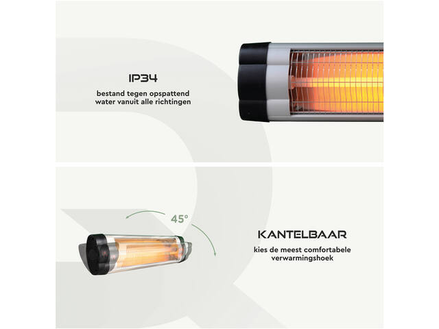Terrasverwarmer BRASQ hangend elektrisch met ab