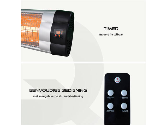 Terrasverwarmer BRASQ hangend elektrisch met ab