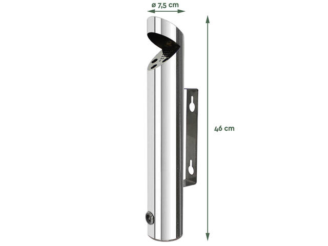 Asbak BRASQ wand AT200 RVS
