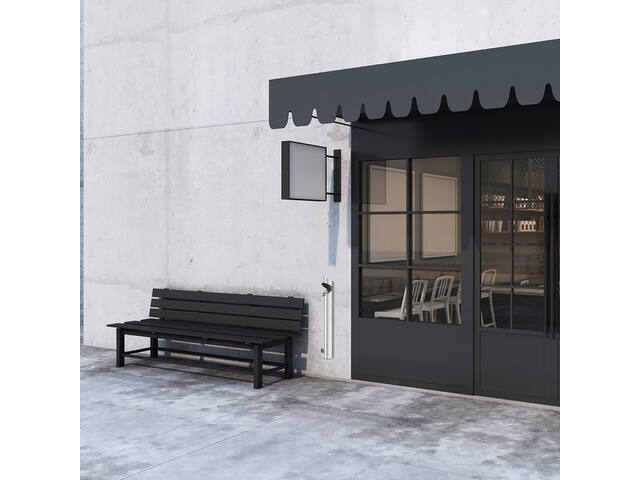 Asbak BRASQ wand AT200 RVS