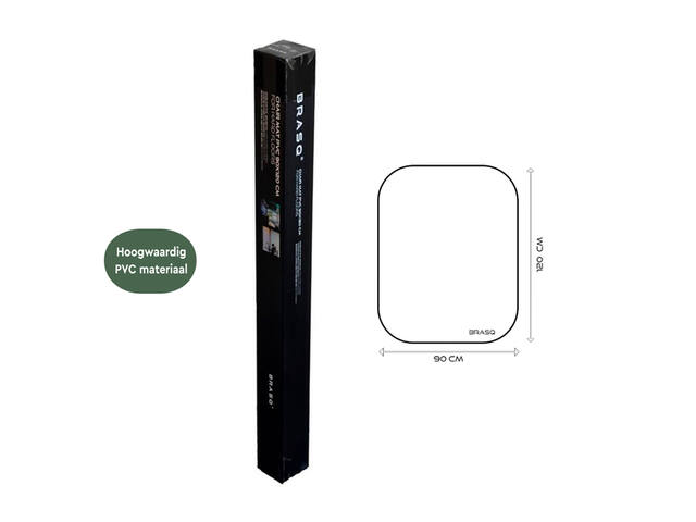 Stoelmat BRASQ PVC 90x120 voor harde vloer