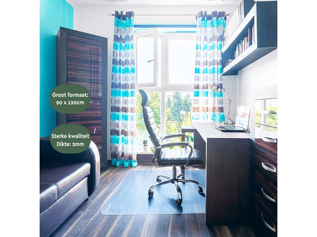 Stoelmat BRASQ PVC 90x120 voor harde vloer