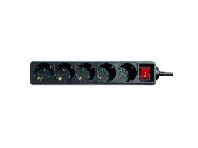 Stekkerdoos BRASQ  5 voudig 1.4 meter zwart
