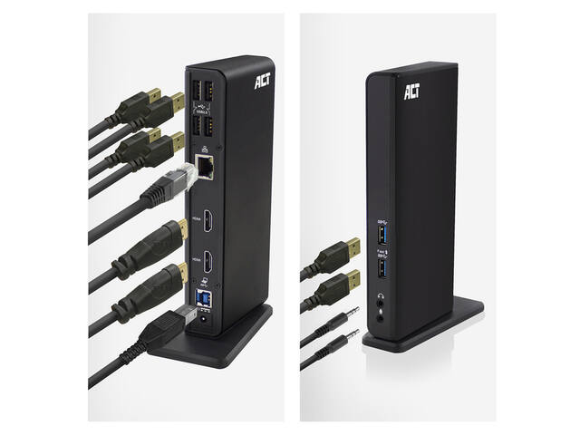 USB-C docking station voor 1 HDMI USB A/C Netwerk