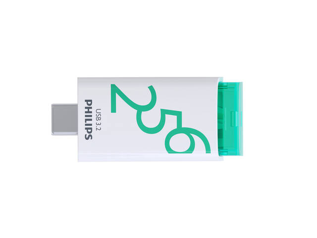USB stick 3.2 Philips Click USB-C 256GB groen