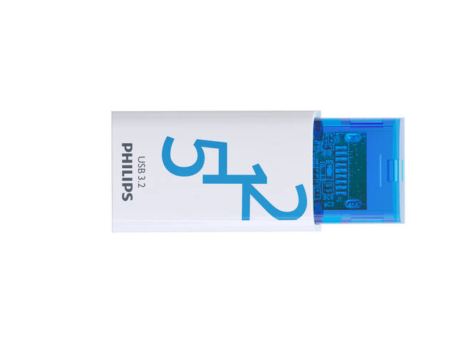 USB stick 3.2 Philips Click USB-C 512GB blauw