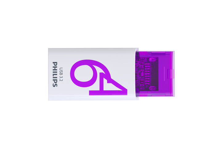 USB stick 3.2 Philips Click USB-C 64GB paars
