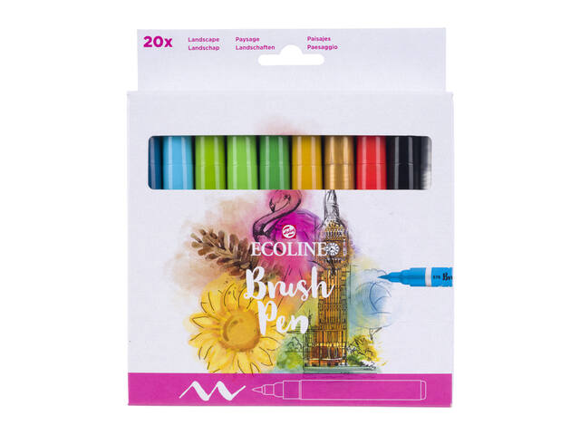Brushpen Talens Ecoline set 20 stuks landschap