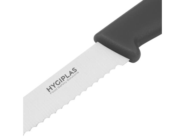 Tomatenmes Hygiplas gekarteld 10cm zwart