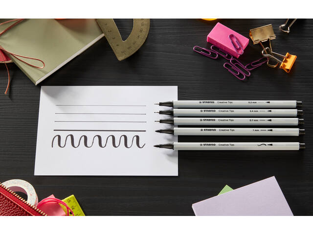 Creative Tips STABILO Arty ass tips 5st zwart