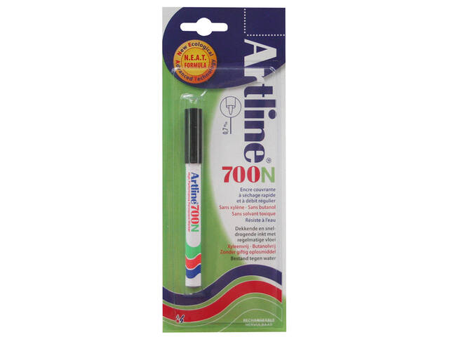 Viltstift Artline 700 rond 0.7mm blister zwart
