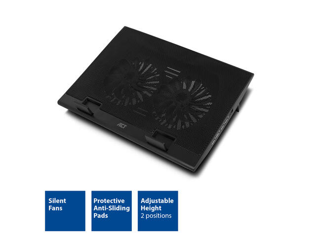 Laptopstandaard ventilator hoogte verstelb 4-p hub