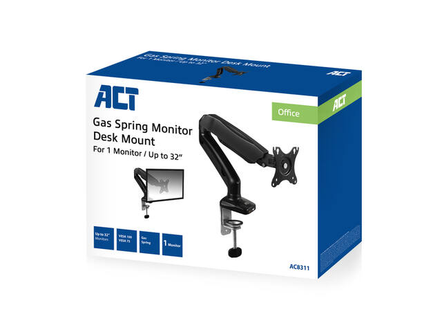 Monitorarm office met gasveer 1 scherm