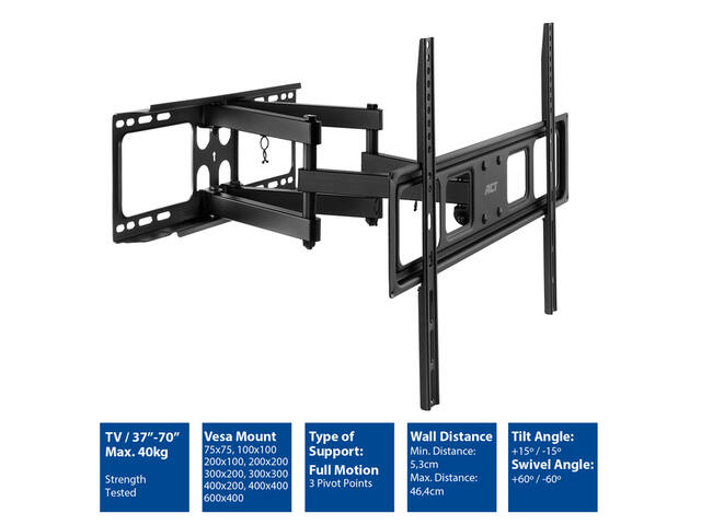 Full motion tv wandsteun 37 tot 70 inch VESA