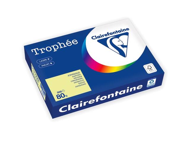 Kopieerpapier Trophee A4 80gr citroengeel