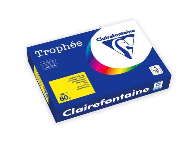 Kopieerpapier Trophee A4 80gr zonnegeel