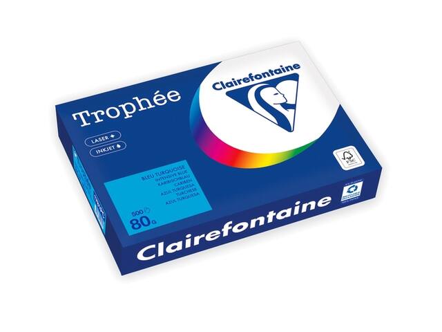 Kopieerpapier Trophee A4 80gr caribenblauw