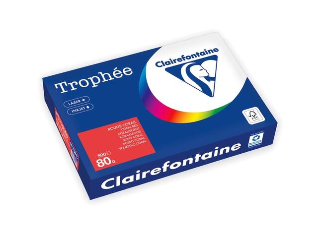 Kopieerpapier Trophee A4 80gr koraalrood