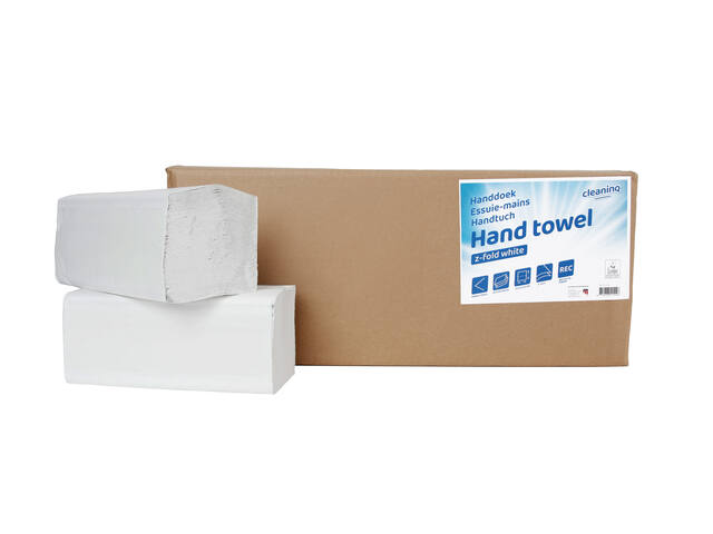 Handdoek Cleaninq H3 225x220mm 20x200 vel wit