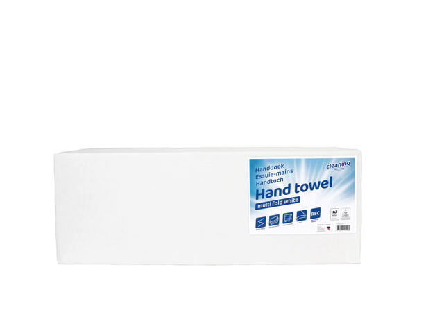 Handdoek Cleaninq H2 205x240mm 25x150 vel wit