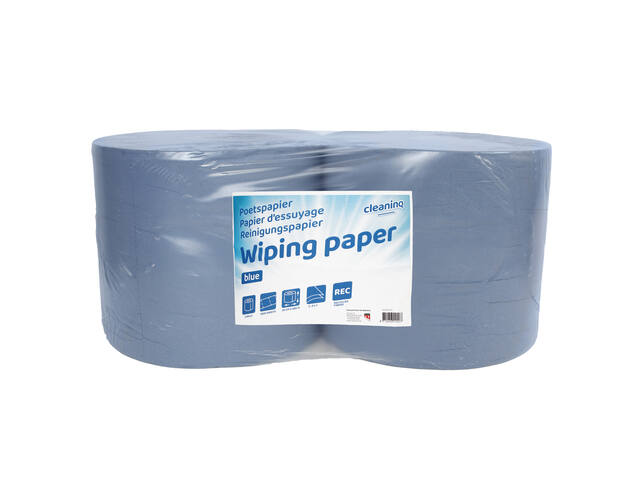 Poetspapier Cleaninq extra groot 1000 vel blauw