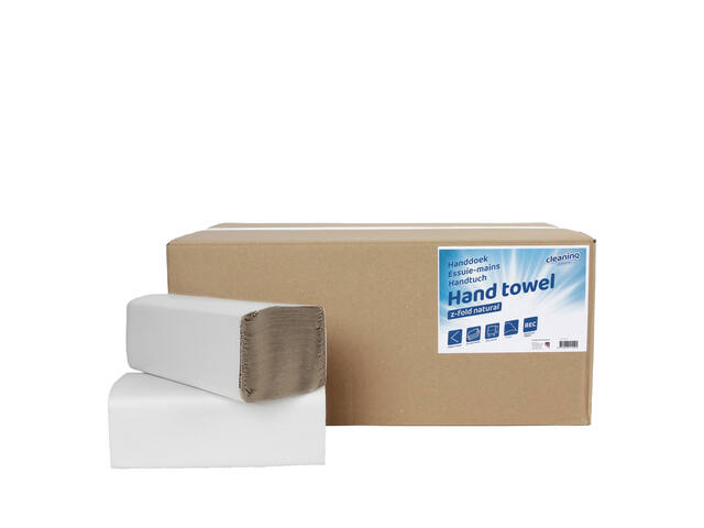 Handdoek Cleaninq H3 250x230mm 20x250 vel naturel