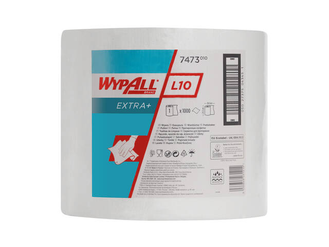Poetsrol WypAll L10 1-laags 235mmx380m wit