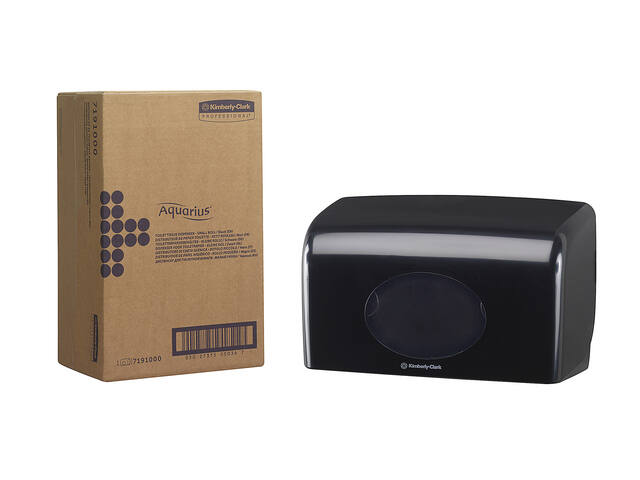 Toiletpapierdispenser Aquarius duo zwart 7191