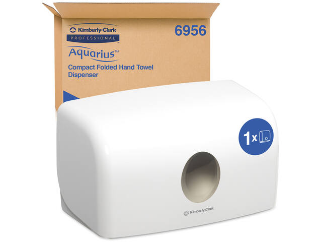 Handdoekdispenser Aquarius mini wit 6956