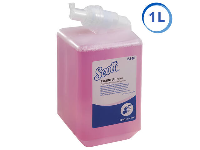 Handzeep Scott Essential foam roze 1000ml 6340