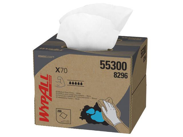 Poetsdoek WypAll X70 PowerClean 426x282mm 200vel
