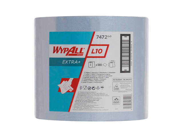 Poetsrol WypAll L10 1-laags 235mmx380m blauw