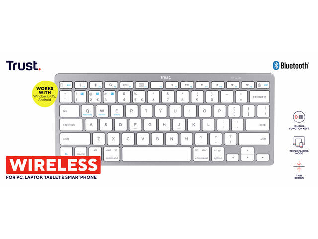 Toetsenbord Trust Basics bluetooth US