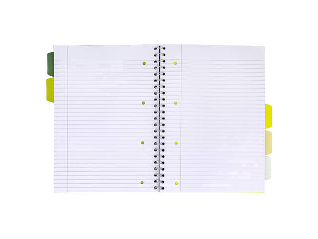 Projectboek Pukka Recy A4 lijn 4-g 200pag 80gr gn